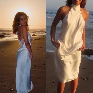 Designer Backless Halter Graduation Dress